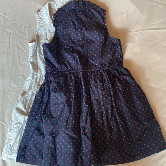Gap size 4-5 polka dresses set of two. Great condition. Jean & white, blue 8 red - Picture 8 of 9